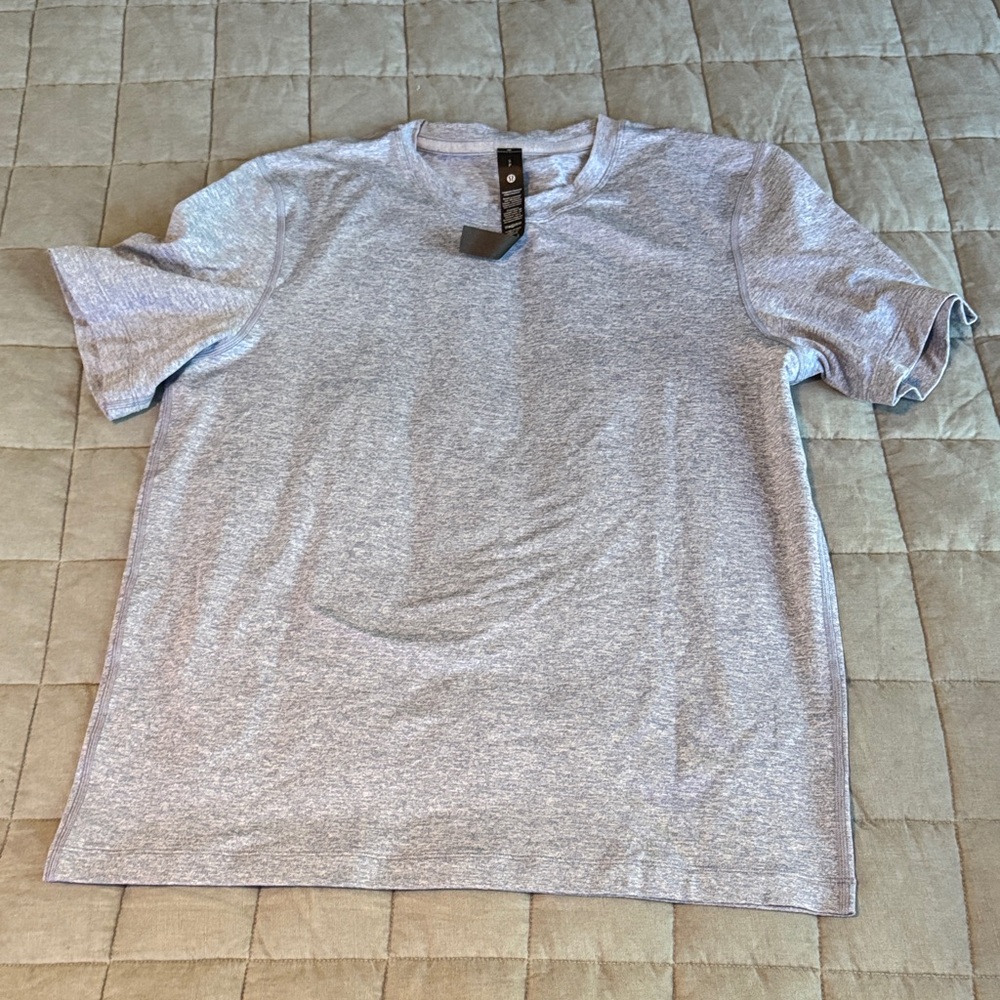 lululemon athletica Light blue Gray heather Short Sleeve Tee